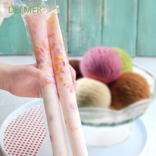DELMER Travel Ice Cream Self-sealing Bag Homemade Mold Bags 20pcs Transparent Ice Cream Makers Outdoor Summer Plastic Practical Ice Lolly/Multicolor