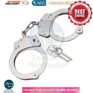 Fast Shipping Pro Steel Metal Hand Cuffs for Security Bracelet Double Lock with Nylon Pouch #1094