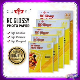 QUAFF RC Glossy Photo Paper 260gsm A4 | 5R | 4R | 3R Size (20sheets/pack)