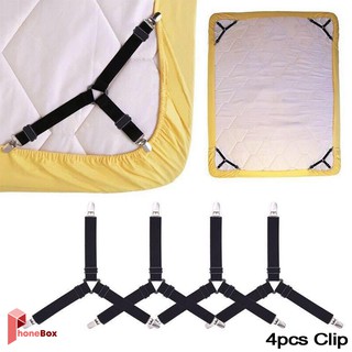 Bed Sheet Clip Holder ,Triangle Bed Sheet Elastic Mattress Holder Fastener Grippers Clips (4PCS)