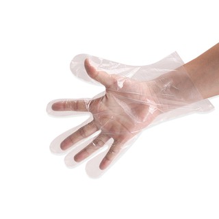 100 Pieces Transparent Disposable Plastic Gloves (1)