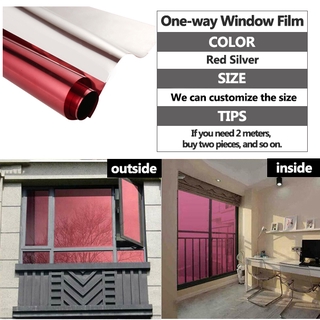 【Free Tools】One Way Mirror Window Film Daytime Privacy, Sun Blocking Heat Control Anti UV Reflective Film Static Cling Window Tint for Home Office Living Room