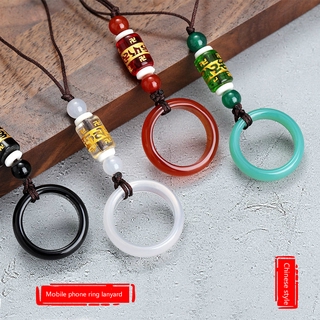 Mobile Phone Ring Buckle, Anti Falling Rope, U Disk Hanging Rope, Jade Ring, Mobile Phone Rope, Short Rope, Removable Accessories, Net Red Anti Loss