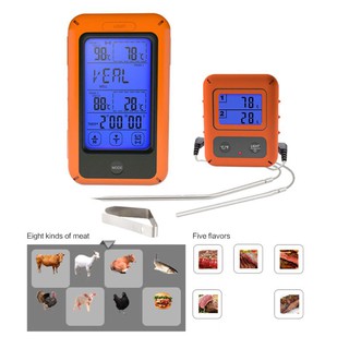 ❤❤ Digital Oven Dual Probe Thermometer Set Wireless Remote For Cooking Meat Food