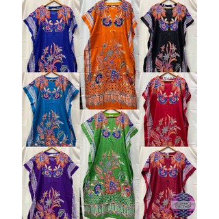 Batik Duster Long Caftan FLORAL Design / Daster / Batik Daster / Kaftan / Plus Size / Batik