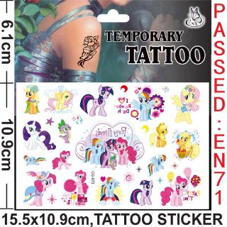 1Pcs My Little Pony Temporary Tattoo Sticker Cartoon Childen Sticker Toys