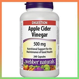 【Available】Webber Naturals Apple Cider Vinegar 500mg, 240 Capsules
