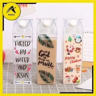 Annil Acrylic Water Clear Transparent Bottle Stylish Milk Christmas Gift Water Bottle Milk and Tea