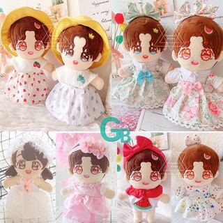 20CM Ready to ship BTS EXO Blackpink Toy Clothes Wedding Dress Floral Dresses Skirt Rompers Doll Accessories (1)