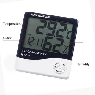 HTC-1 Thermometer Electronic Humidity Meter Digital Thermometer Hygrometer Temperature Alarm Clock (6)
