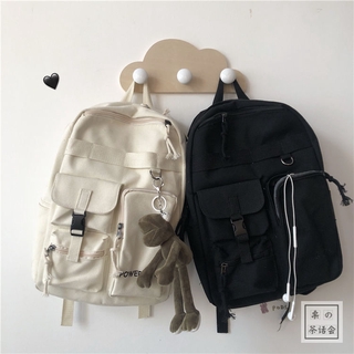 South Korea ins port style street shooting student schoolbag female casual backpack Japanese Harajuku style dark travel backpack
