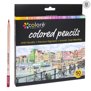 Ready Stock/☈☞ready stock☜Colore 50 Colors Colored Pencils Pre-Sharpened Pencils Set Drawing Colorin