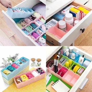 BK✿Plastic Organizer Tie Bra Socks Drawer Cosmetic Container (1)