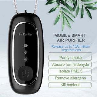 2021 Upgraded Wearable Air Purifier USB Charger Portable Personal Air Purifier Necklace with Negative Ion Air Freshener