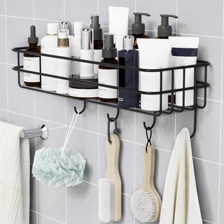 Punch Free Wall Mounted Bathroom Storage Rack Shower Hanging Basket Shampoo Holder Kitchen Bathroom Storage Shelf