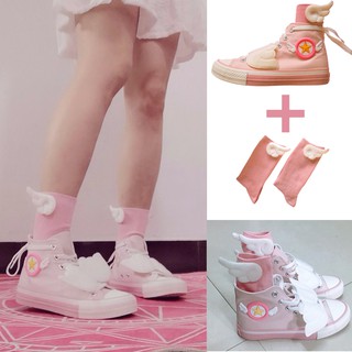 Anime Cardcaptor Sakura Magic Girl KINOMOTO SAKURA Cosplay Shoes Card Captor Board shoes Pink Cute