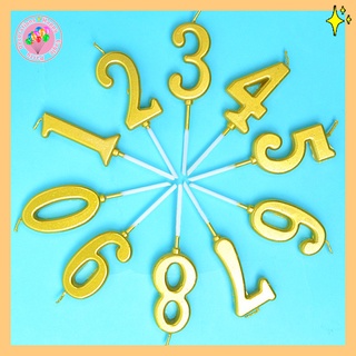 Birthday Candles for Cakes Gold Number Candle 0-9 Birthday Party golden Smokeless Candle Cake Topper