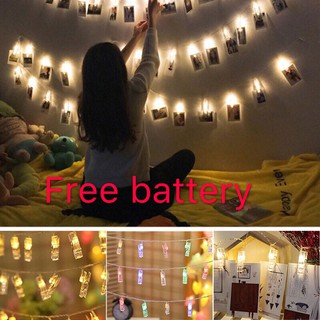 10/20 Clips Fairy Lights For Hanging Photos Pictures Cards And Memos LED Photo Clip String Ligh
