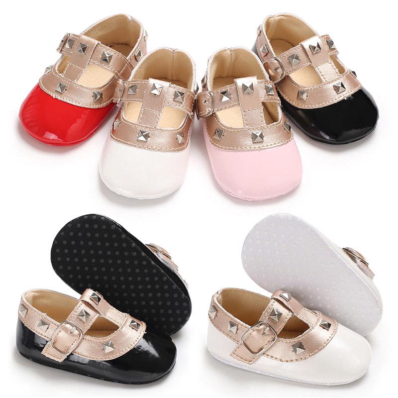 Cute baby Shoes Non-slip Baby Girl Shoes Leather Buckle Strap Princess Newborn Toddler Walking Shoes