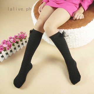 Kid Socks Best Cute Princess Solid Color Lace Bow Knee socks