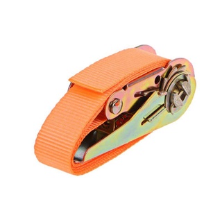 ♠۞Portable Heavy Duty Tie Down Cargo Strap Luggage Lashing Strong Ratchet Strap Belt With Metal Buck