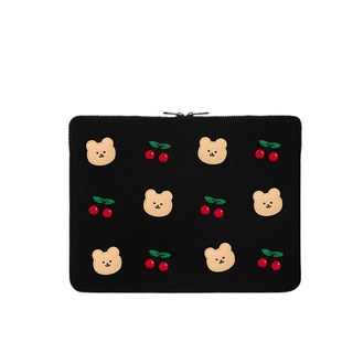 Fun Study|Korea Ins Wind Cute Cherry Bear Embroidery ipad Tablet Storage Pack (3)