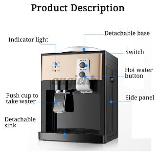 AUGIENB Mini Electric Water Dispenser Desktop Miniature Hot/Warm/Cold Water 220V (9)