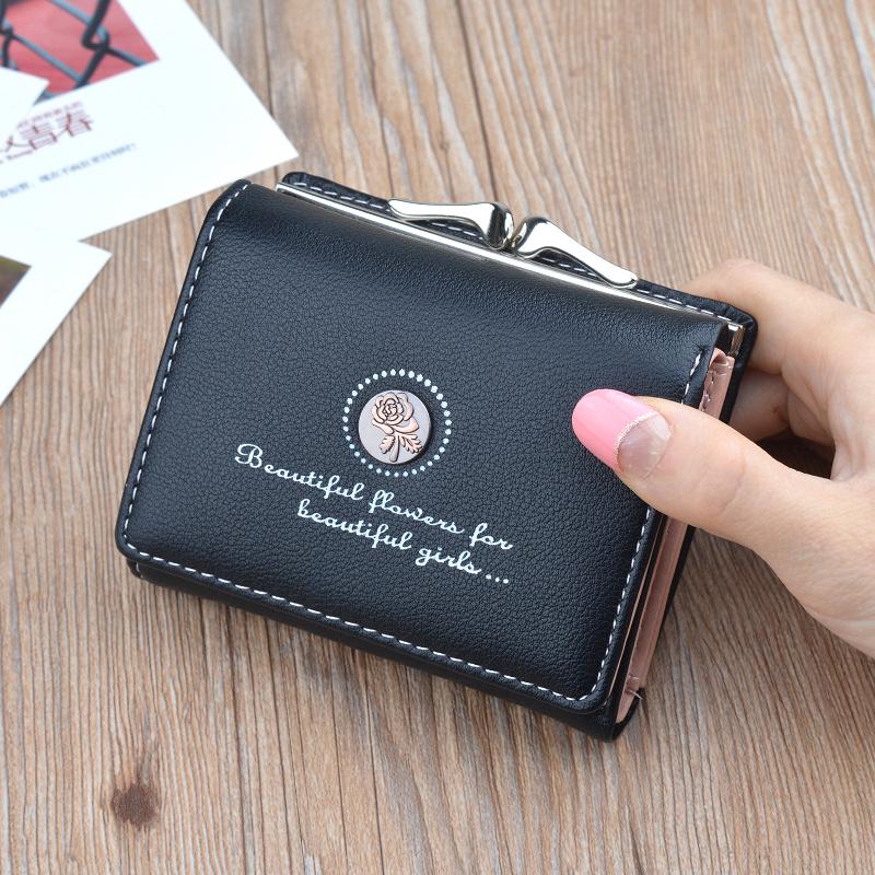 Women Short Wallet Folding Mini Coin Purse Student Pouches