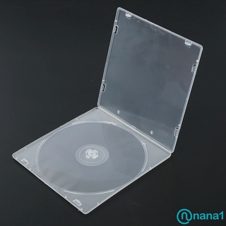【New】 1Pc Plastic CD Case Box 5.2mm Transparent Clear CD DVD Cases Holder Storage Hard Box Organizer Durable Official JO 【nana】