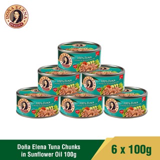 Doña Elena Tuna Chunks in Sunflower Oil 100g x 6