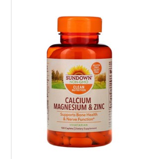 Sundown Naturals Calcium Magnesium & Zinc, 100 Caplets
