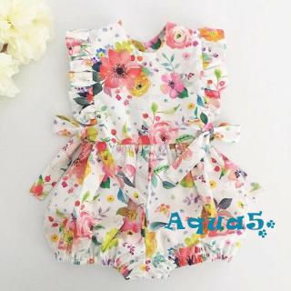 ✿ℛNew Baby Girl Infant Flower Ruffle Bowknot Romper Bodysuit Jumpsuit Outfits Sunsuit