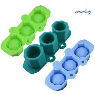 Stock emoboy 3 Holes Polygonal DIY Gypsum Concrete Plaster Silicone Succulent Pot Vase