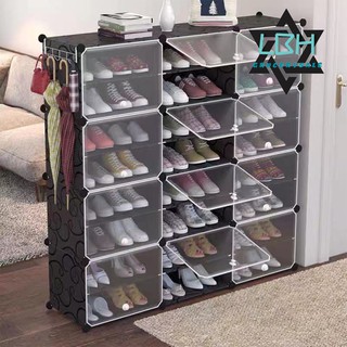 Transparent Shoe Rack Box 3 Layer Dust-Proof Drawer Type Screwless Stackable Cabinet Big Size (3)