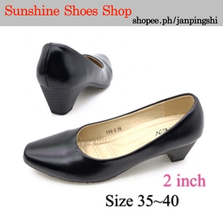 886-2 Black School Shoes/Office Shoes/Heels For Ladies