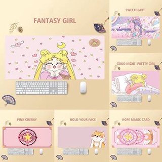 【Spot goods】ↂ♛Melor Spot Mouse pad Sailor Moon Student Desk Girl Heart Oversized Keyboard Computer C