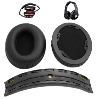 2Pcs Replacement Ear Pads + 1PCS Headband Cushion for Beats Studio 1.0 Headphone
