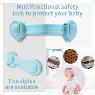 Multifunctional baby safety lock Baby drawer locker refrigerator protective safety lock Anti-pinch hand lock long + short readystock