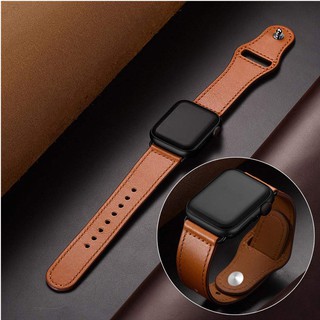Beiziye Apple watch 7 Genuine Leather Loop Strap for Apple Watch Band 42mm 38mm 44mm 40mm for Iwatch Se/6/5/4/3/2/1 Leather Band