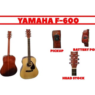 Yamaha Guitar F600 Getting Started Acoustic Guitar Girls Boys Novice Guitar 41 W/FREE GIG BAG.