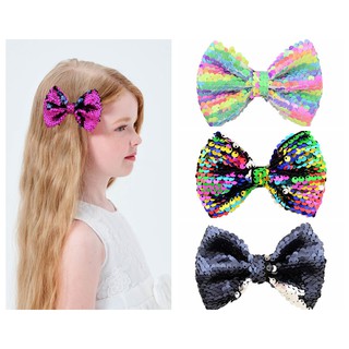 1 PC Baby Girls Sequins Hair Clip Cute Kids Bling Bow-Knot Hairpins Hair Barrettes Accessories