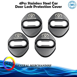 4Pcs Stainless Steel Car Door Lock Protection Cover for Toyota Camry Corolla Z7Vv