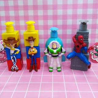 ▣♚✤Toy Story Mini Bottle Woody Buzz Lightyear Spiderman Shower Gel Soap Storage Bottle