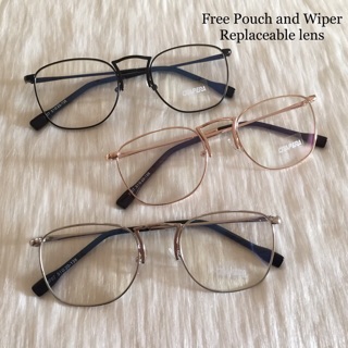 ✅MegaSunnies #9707 Eyeglass/Replaceable lens/Anti-Radiation/Fashion/Korean/Metal Frame