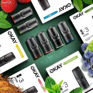 *mga kalakal sa stock*❅[Univerasl Pods] 3Pcs in 1Box Kit For RELX&OKAY& MAKE Pods Vape Juice