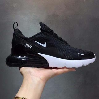 Nike Air Max 270 low cut running shoe for men and women black white