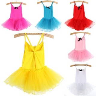 Cute Kids Girls Party Ballet Costume Tutu Dance Skate Dress Leotard Skirts 2-7Y (1)