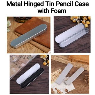 Metal Tin Hinged Pencil Case w/ Foam %