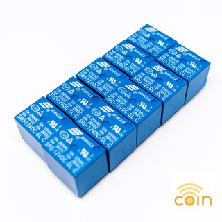 5-Pin Mini SPDT Relay 12V 10A 10pc Pack for PCB