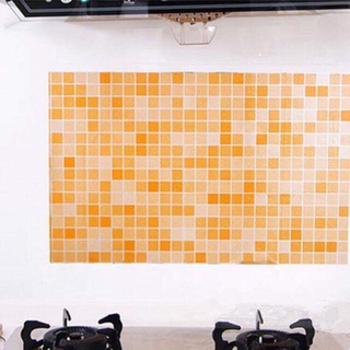 wall decor♀Wall Sticker Bathroom Waterproof Self Adhesive Wallpaper Mosaic Tile Stickers Home